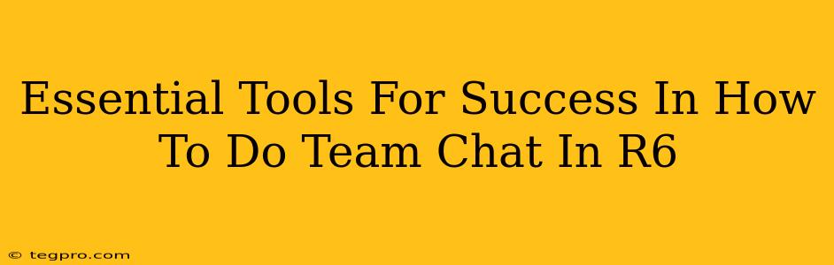 Essential Tools For Success In How To Do Team Chat In R6