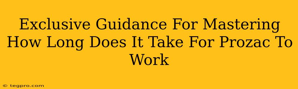 Exclusive Guidance For Mastering How Long Does It Take For Prozac To Work
