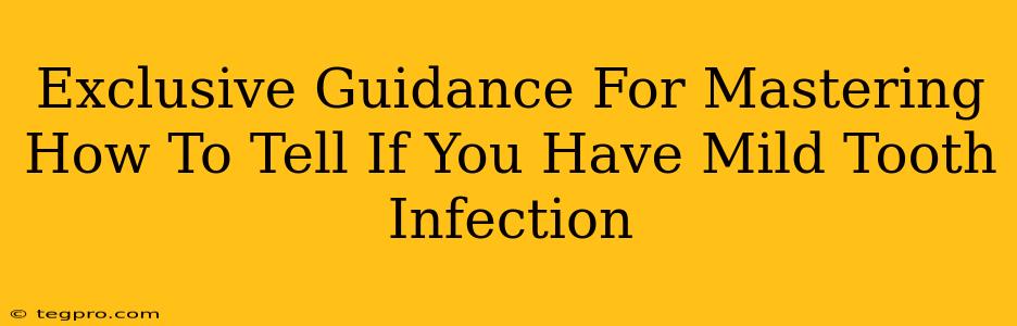 Exclusive Guidance For Mastering How To Tell If You Have Mild Tooth Infection