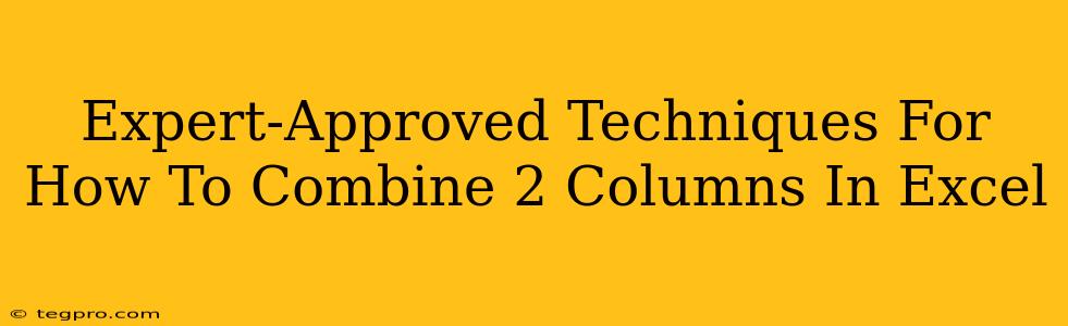 Expert-Approved Techniques For How To Combine 2 Columns In Excel