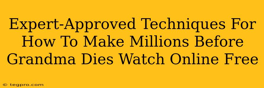 Expert-Approved Techniques For How To Make Millions Before Grandma Dies Watch Online Free