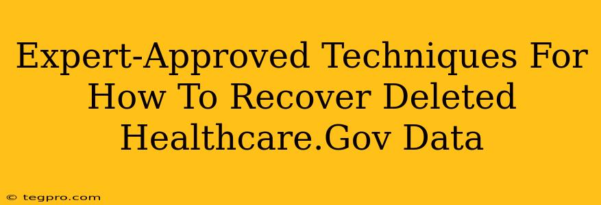 Expert-Approved Techniques For How To Recover Deleted Healthcare.Gov Data