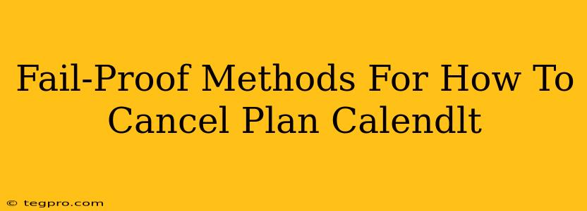 Fail-Proof Methods For How To Cancel Plan Calendlt