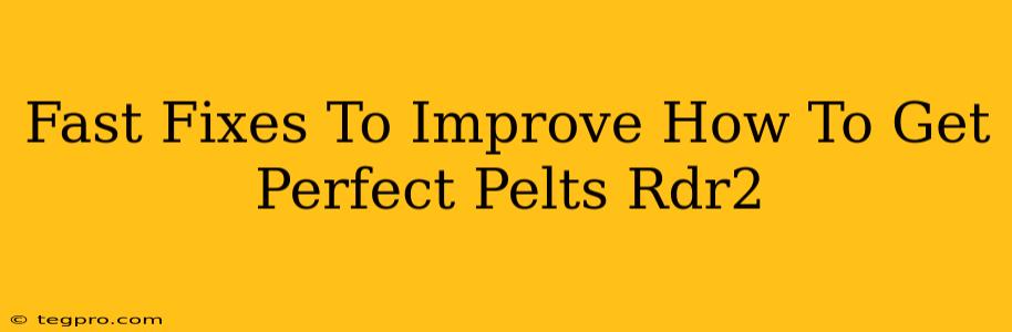 Fast Fixes To Improve How To Get Perfect Pelts Rdr2