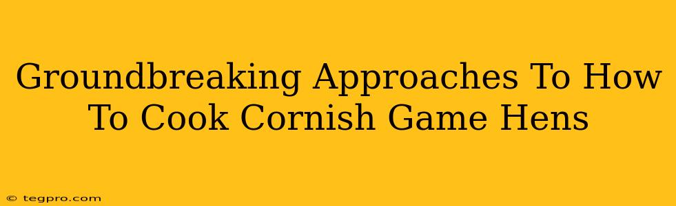 Groundbreaking Approaches To How To Cook Cornish Game Hens