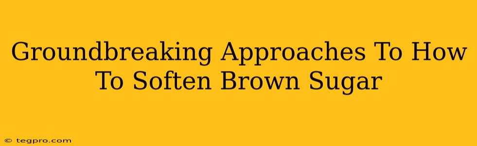 Groundbreaking Approaches To How To Soften Brown Sugar