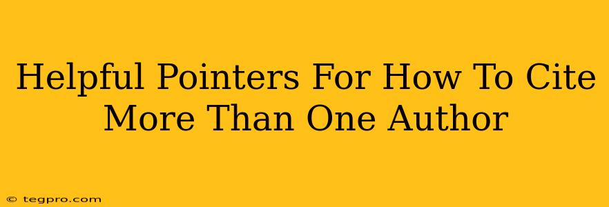 Helpful Pointers For How To Cite More Than One Author