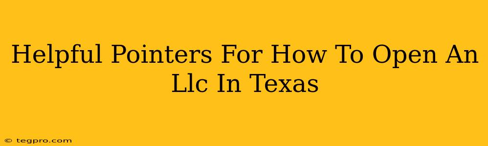 Helpful Pointers For How To Open An Llc In Texas