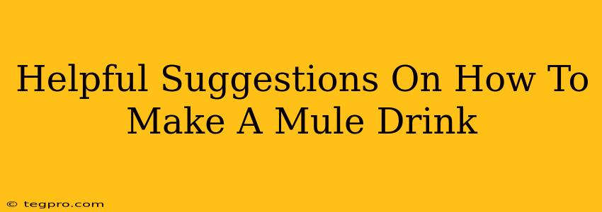 Helpful Suggestions On How To Make A Mule Drink