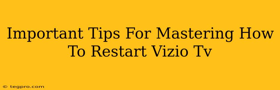 Important Tips For Mastering How To Restart Vizio Tv