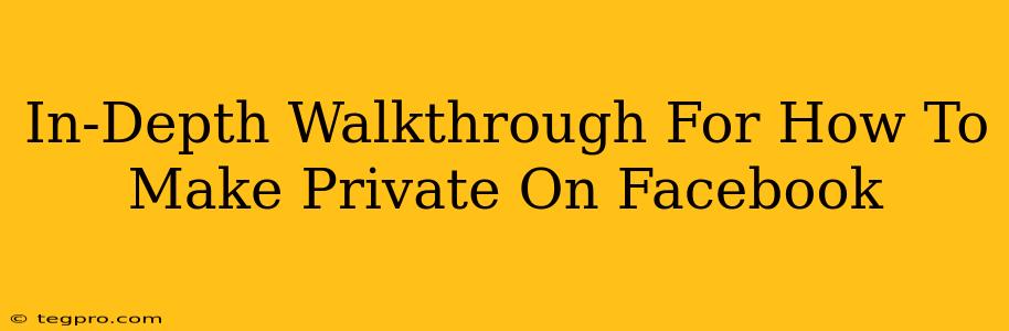 In-Depth Walkthrough For How To Make Private On Facebook