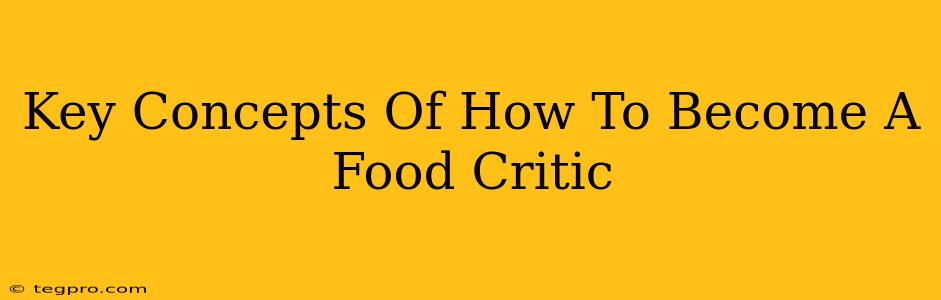 Key Concepts Of How To Become A Food Critic