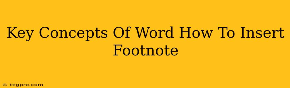 Key Concepts Of Word How To Insert Footnote