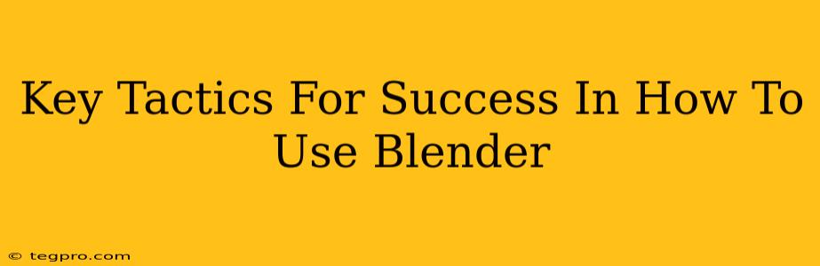 Key Tactics For Success In How To Use Blender