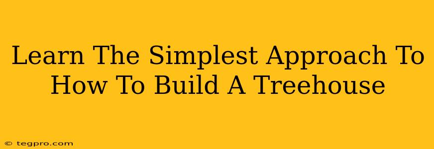 Learn The Simplest Approach To How To Build A Treehouse