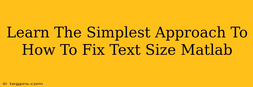 Learn The Simplest Approach To How To Fix Text Size Matlab