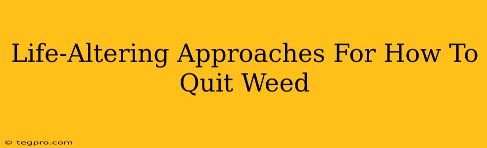 Life-Altering Approaches For How To Quit Weed