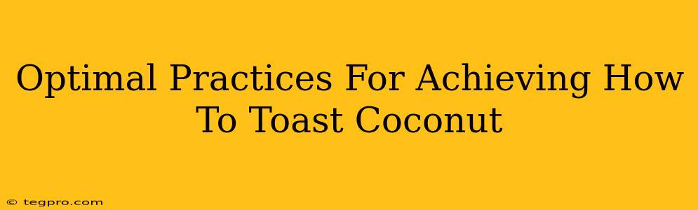Optimal Practices For Achieving How To Toast Coconut