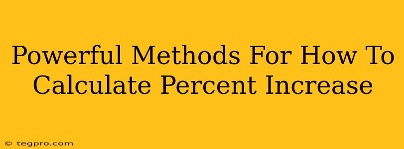 Powerful Methods For How To Calculate Percent Increase