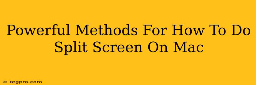 Powerful Methods For How To Do Split Screen On Mac