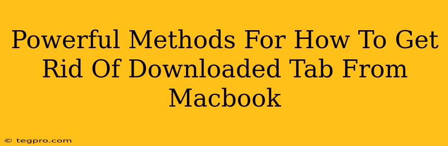 Powerful Methods For How To Get Rid Of Downloaded Tab From Macbook