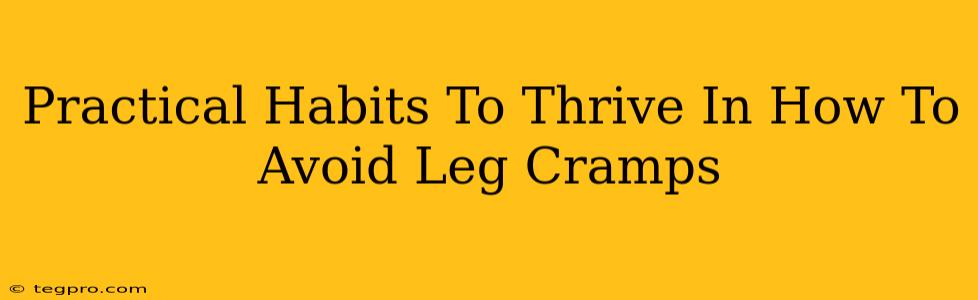 Practical Habits To Thrive In How To Avoid Leg Cramps