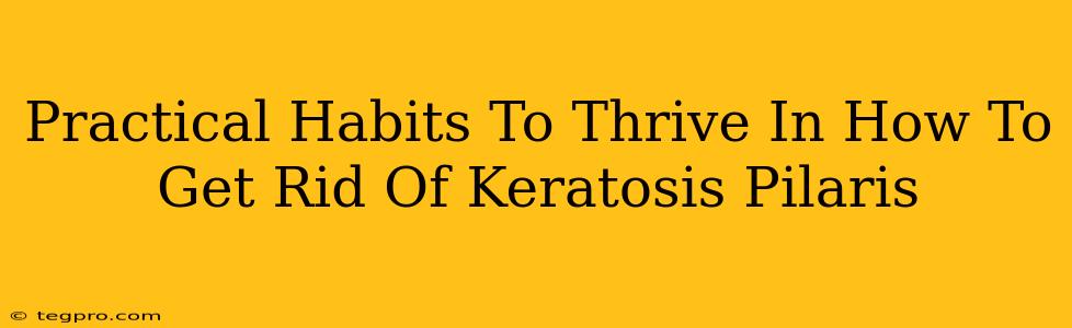 Practical Habits To Thrive In How To Get Rid Of Keratosis Pilaris