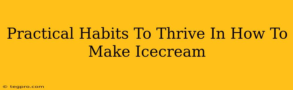 Practical Habits To Thrive In How To Make Icecream