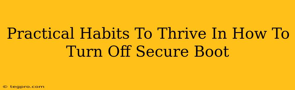 Practical Habits To Thrive In How To Turn Off Secure Boot