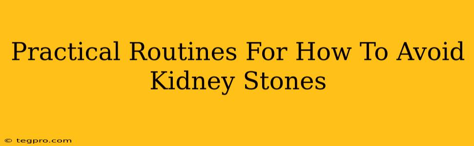 Practical Routines For How To Avoid Kidney Stones