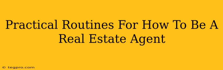 Practical Routines For How To Be A Real Estate Agent