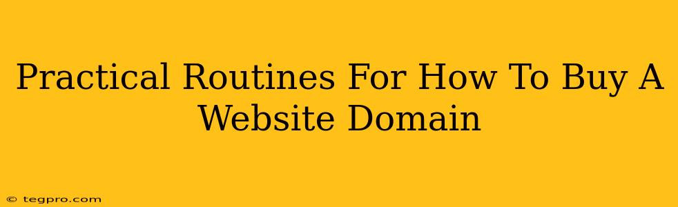 Practical Routines For How To Buy A Website Domain