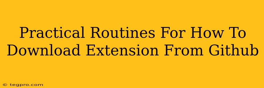 Practical Routines For How To Download Extension From Github