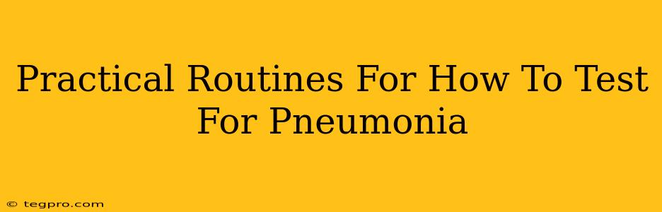 Practical Routines For How To Test For Pneumonia