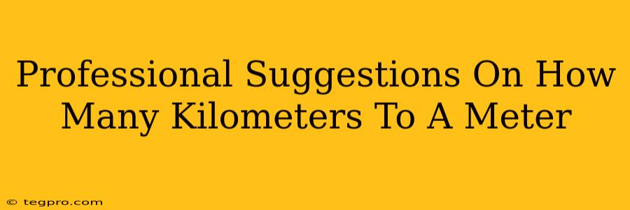 Professional Suggestions On How Many Kilometers To A Meter