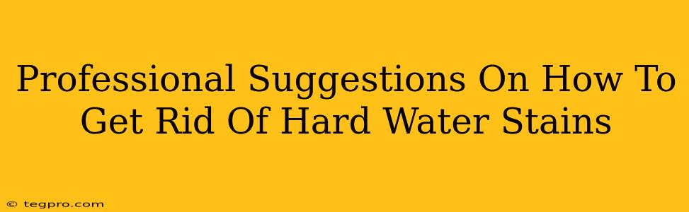 Professional Suggestions On How To Get Rid Of Hard Water Stains