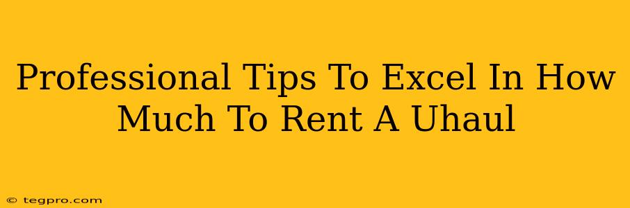 Professional Tips To Excel In How Much To Rent A Uhaul