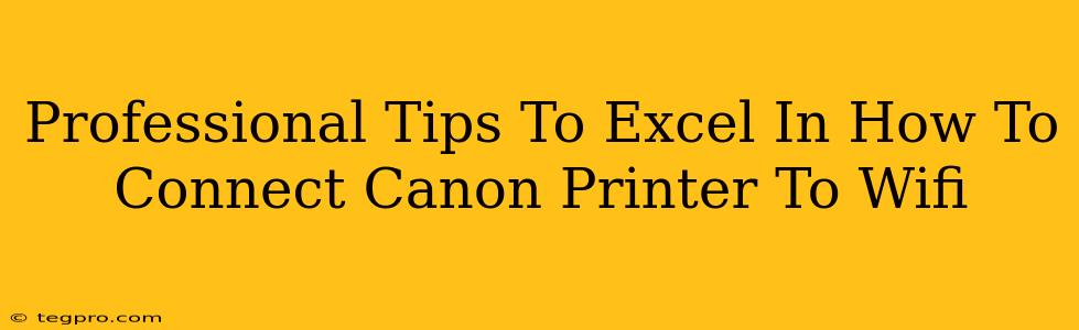 Professional Tips To Excel In How To Connect Canon Printer To Wifi