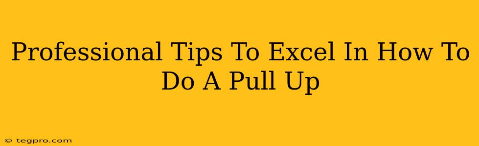 Professional Tips To Excel In How To Do A Pull Up