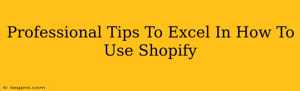 Professional Tips To Excel In How To Use Shopify