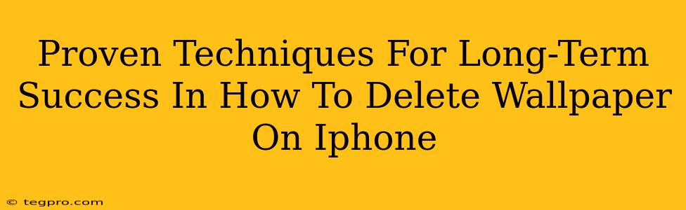 Proven Techniques For Long-Term Success In How To Delete Wallpaper On Iphone