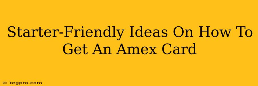 Starter-Friendly Ideas On How To Get An Amex Card