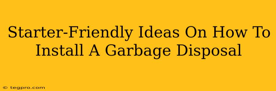 Starter-Friendly Ideas On How To Install A Garbage Disposal