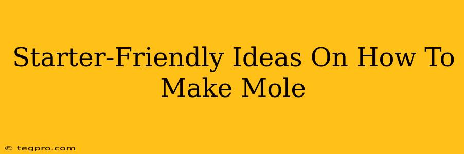 Starter-Friendly Ideas On How To Make Mole