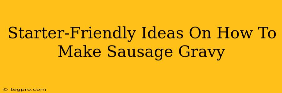 Starter-Friendly Ideas On How To Make Sausage Gravy