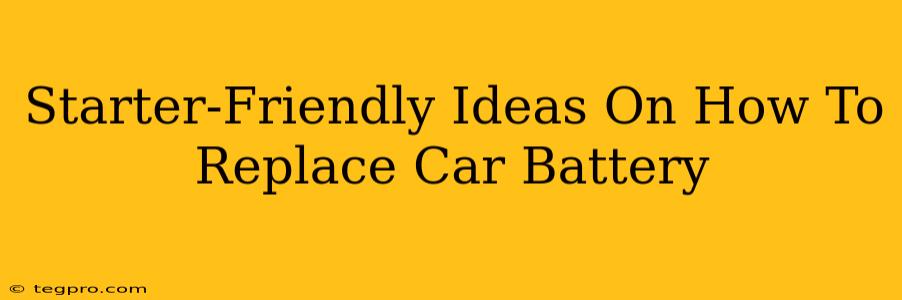 Starter-Friendly Ideas On How To Replace Car Battery