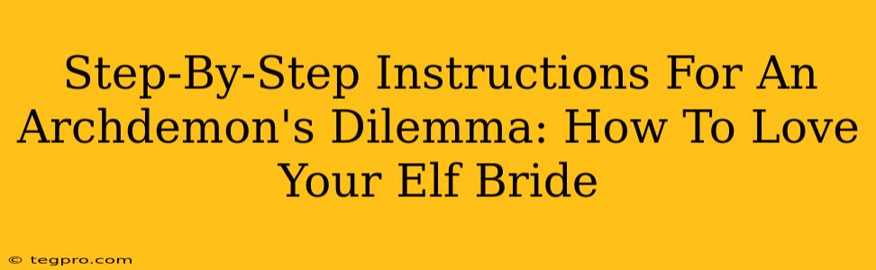 Step-By-Step Instructions For An Archdemon's Dilemma: How To Love Your Elf Bride