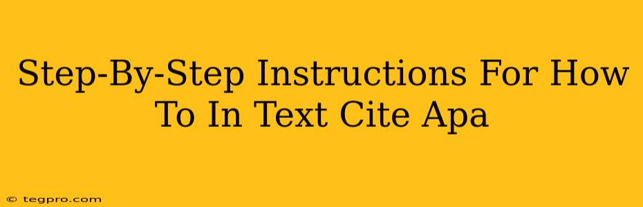 Step-By-Step Instructions For How To In Text Cite Apa