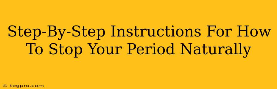 Step-By-Step Instructions For How To Stop Your Period Naturally