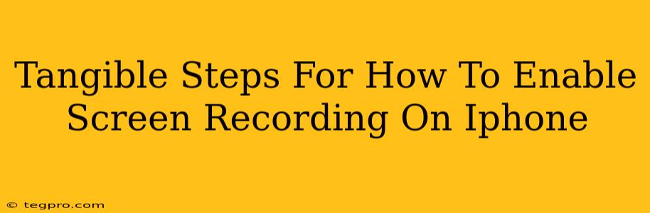 Tangible Steps For How To Enable Screen Recording On Iphone